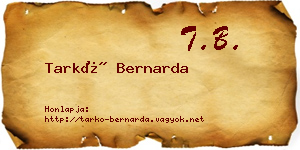 Tarkó Bernarda névjegykártya
